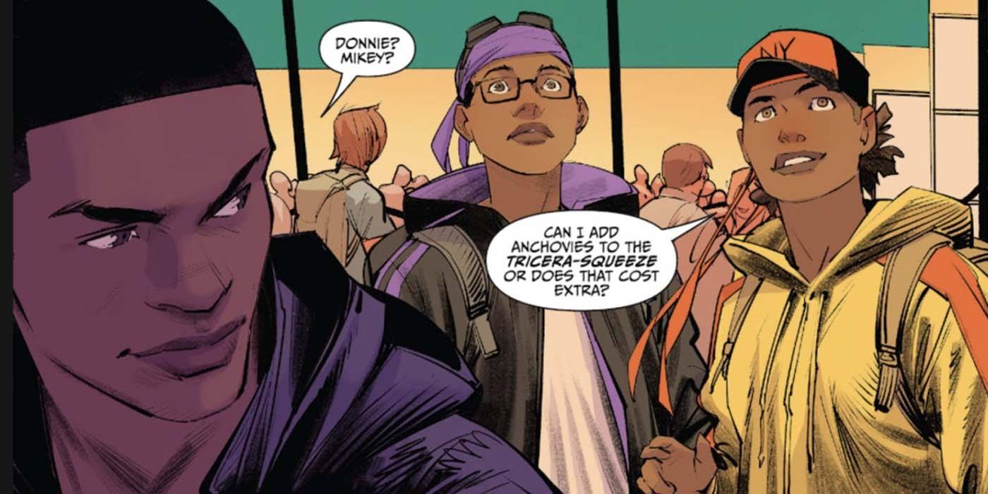So in the new Power rangers/ Ninja Turtles comic Don creates disguises for him and Mike to hang with Zack. Lets just say Cowabunga became political. | ResetEra