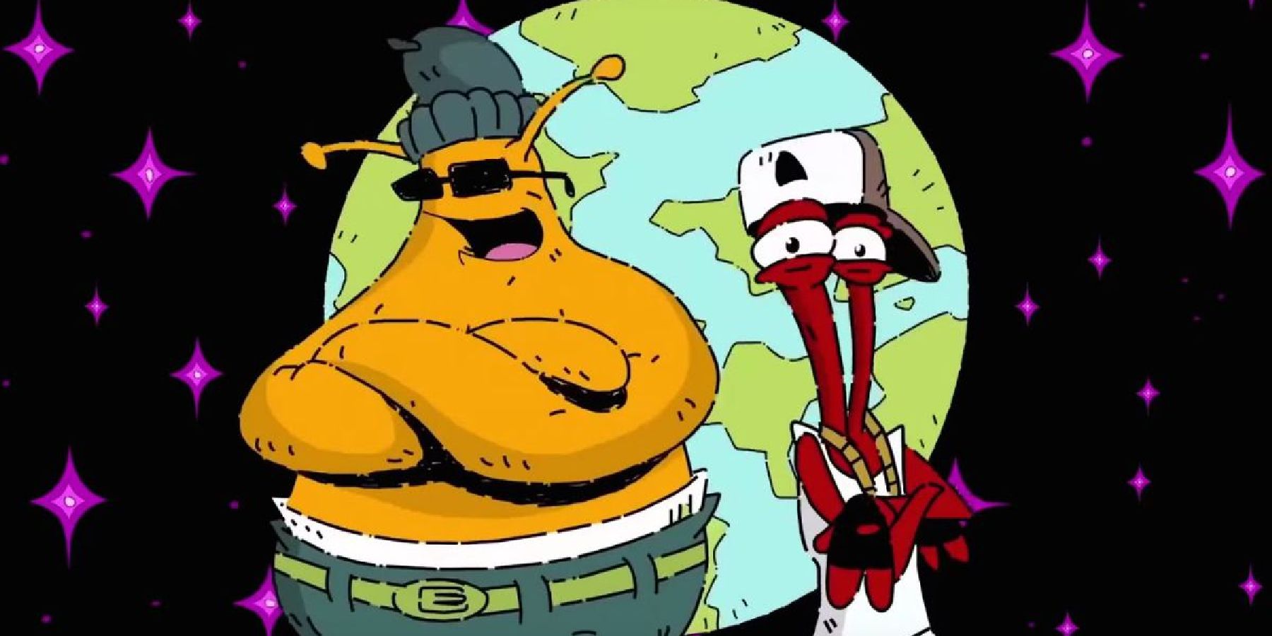 Artwork of the titular characters ToeJam and Earl from the Sega Genesis game.