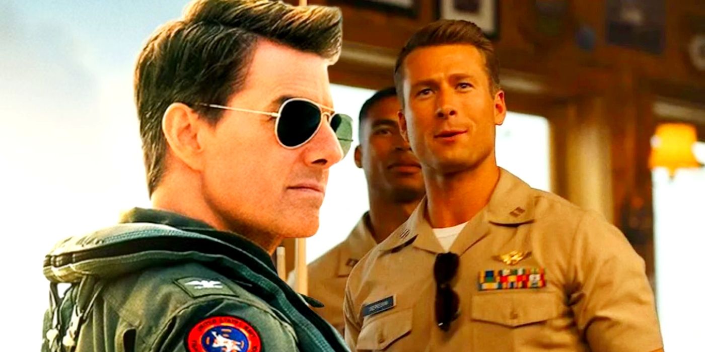 Imagem personalizada de Tom Cruise e Glen Powell em Top Gun: Maverick.