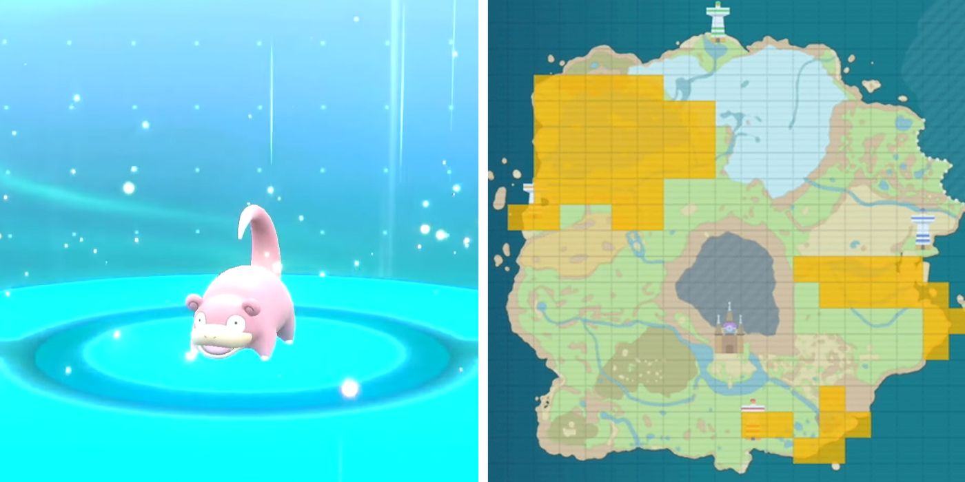 Trocando Slowpoke para evoluí-lo para Slowking em Pokémon Scarlet e Violet e localização no mapa