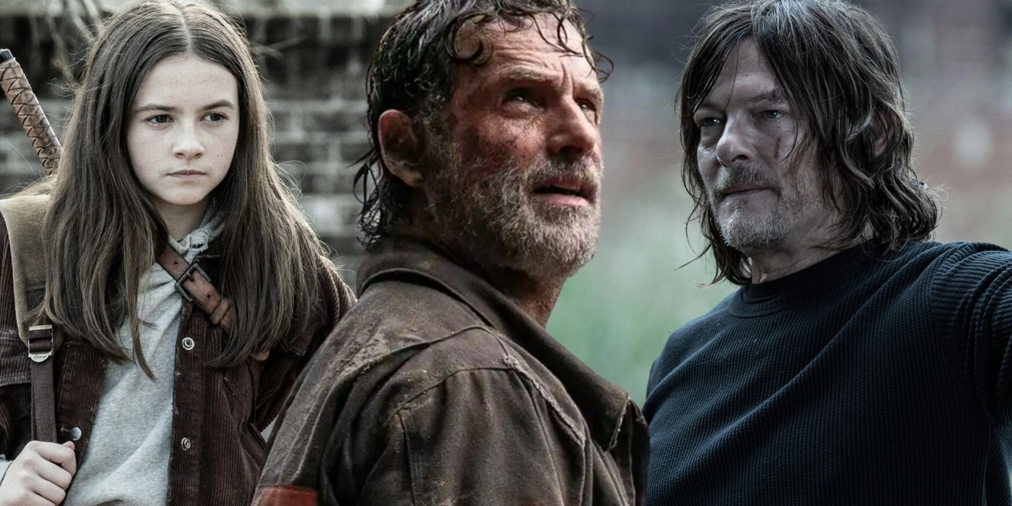 Judith Grimes, Rick Grimes, Daryl Dixon in The Walking Dead