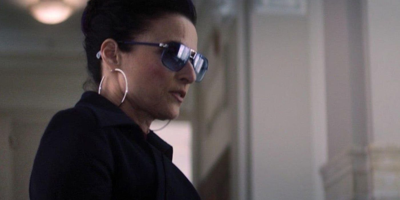 Valentina Allegra de Fontaine wearing shades in Falcon and the Winter Soldier