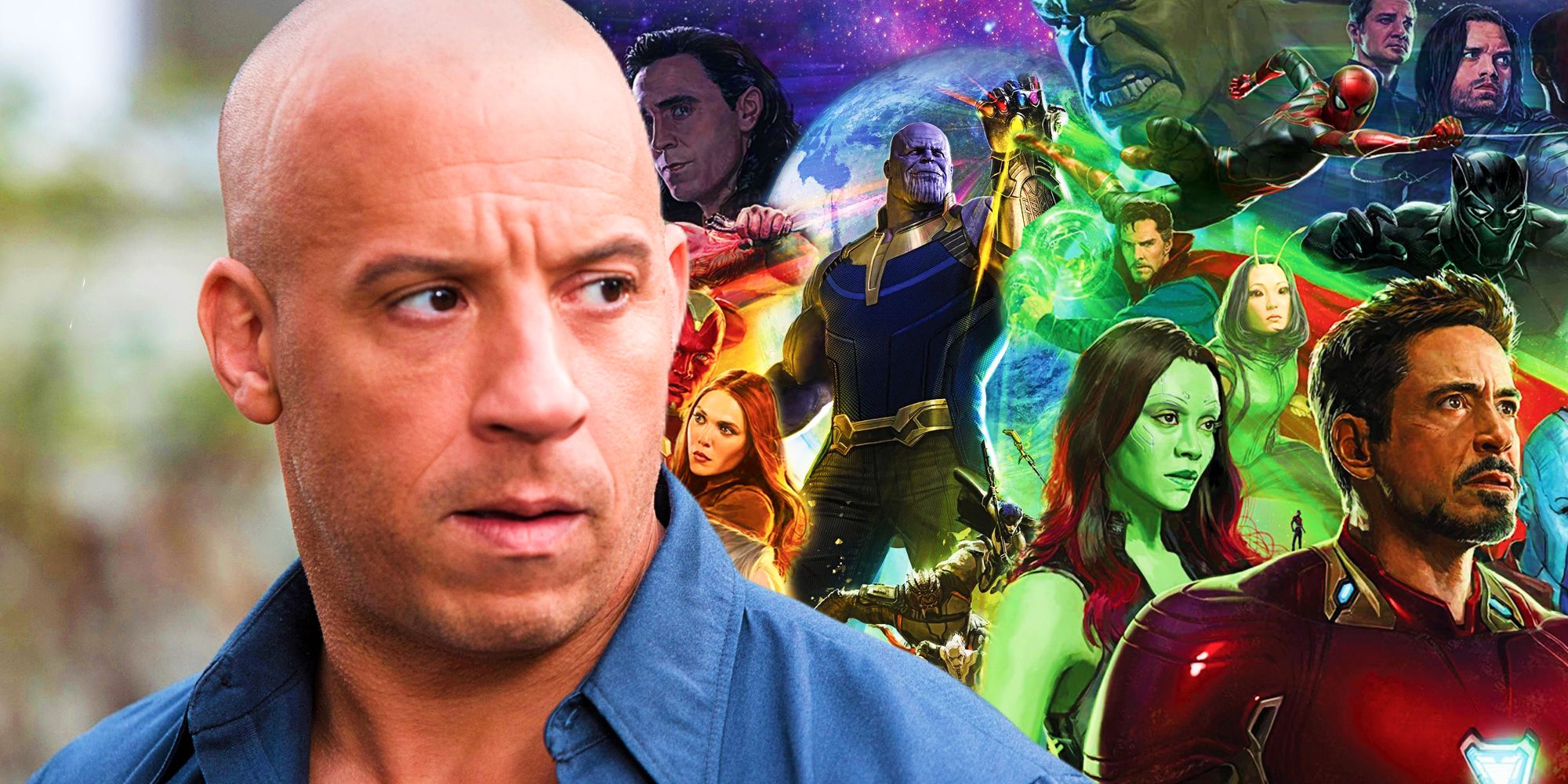 Vin Diesel as Dominic Toretto and the Marvel Universe