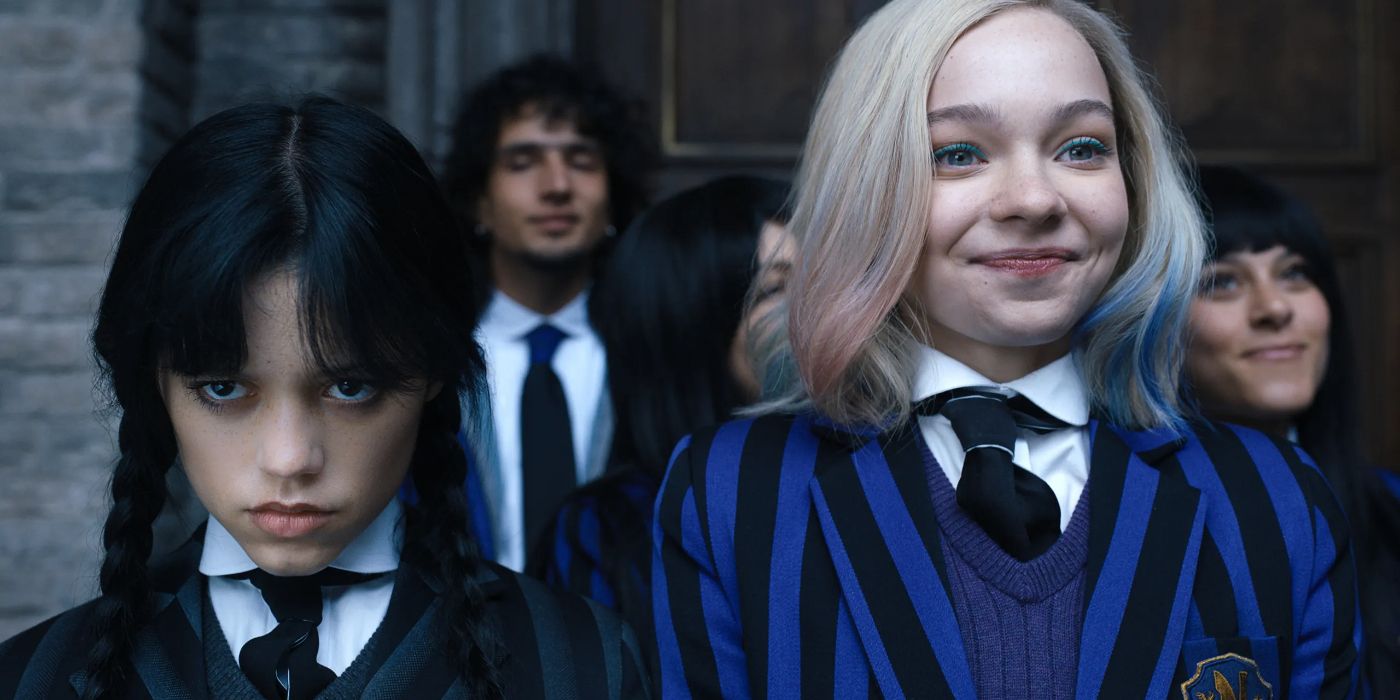 Wednesday Addams and Enid at Nevermore Academy