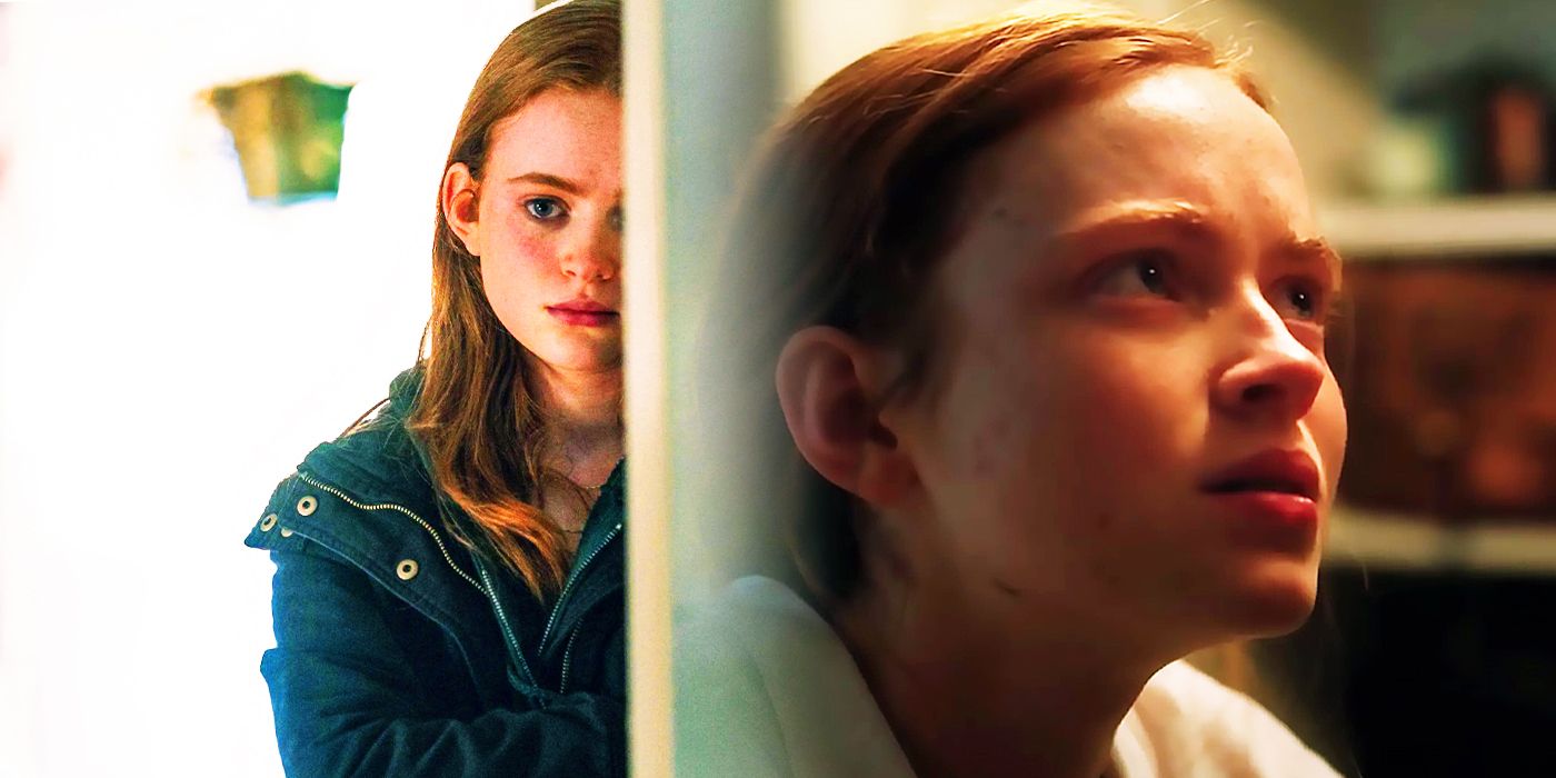 A blended image features Sadie Sink in two stills from The Whale