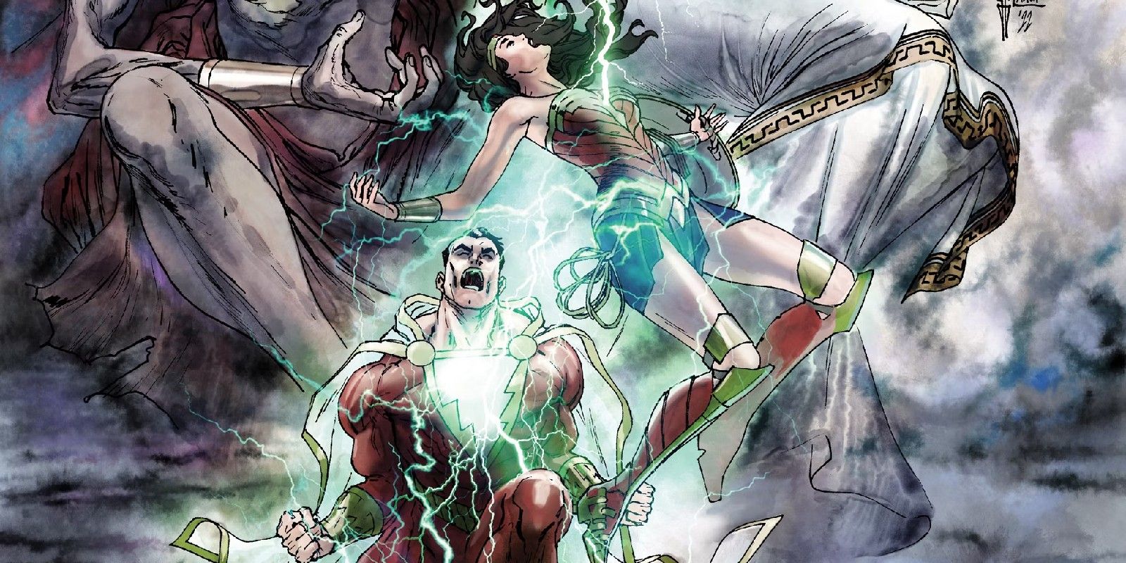 Wonder Woman y Shazam alcanzados por un rayo