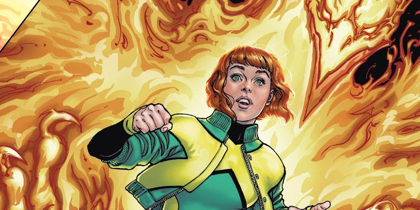 X-Men's Jean Grey with the Phoenix Force behind her