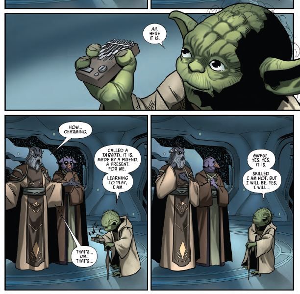 Yoda faz um instrumento