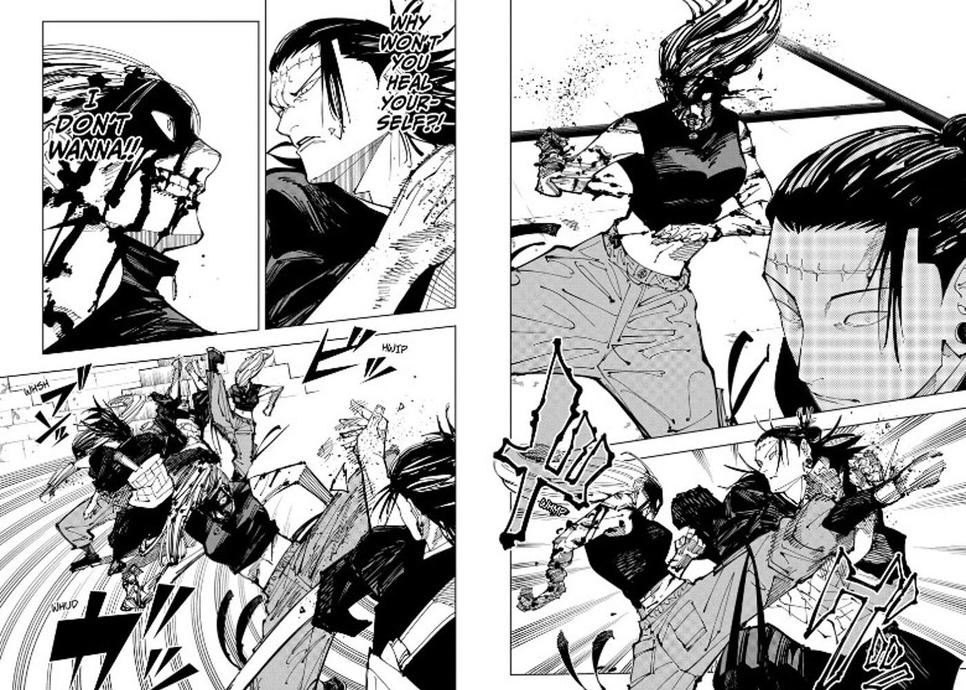 Yuki Tsukumo fights Kenjaku in Jujutsu Kaisen