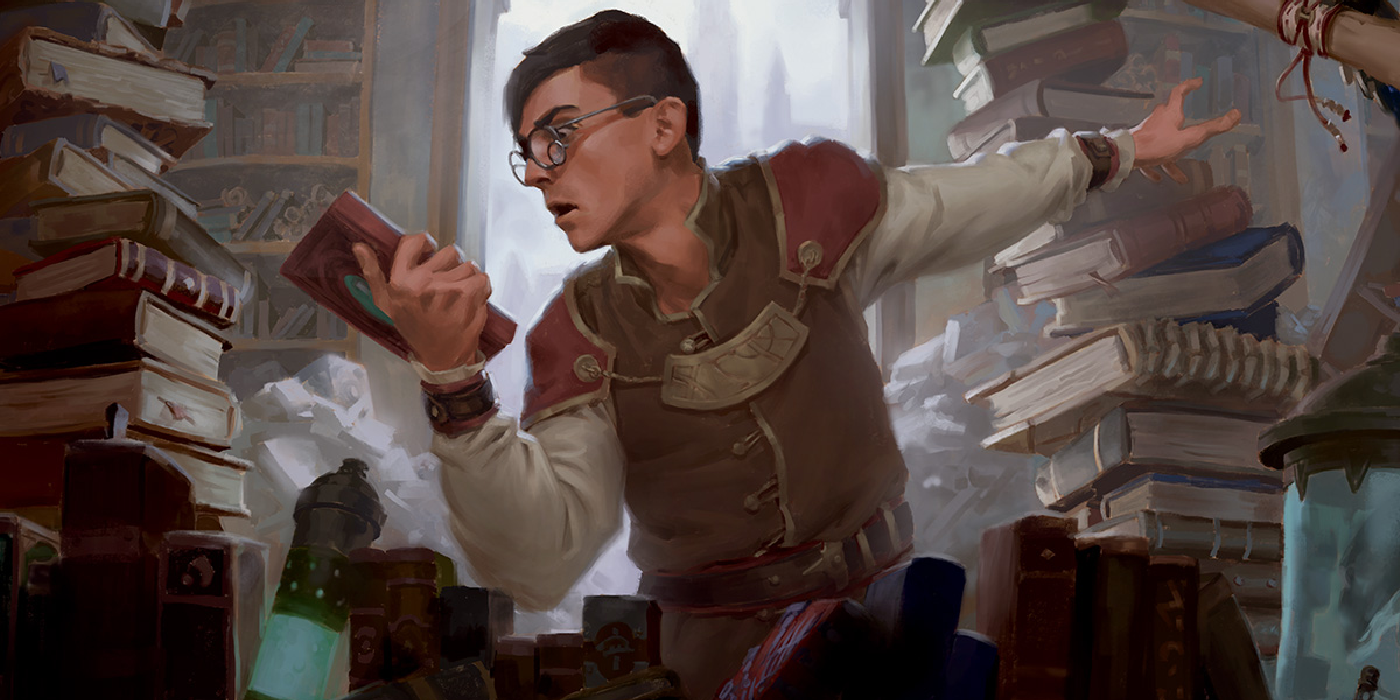 MtG nerdy wizard art