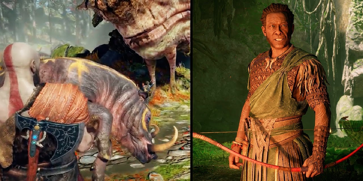 Hildisvini and his boar form in god of war ragnarok