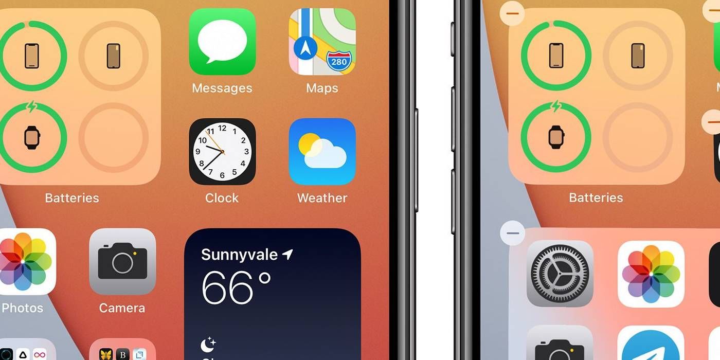 App stacks in iPhone with widgets