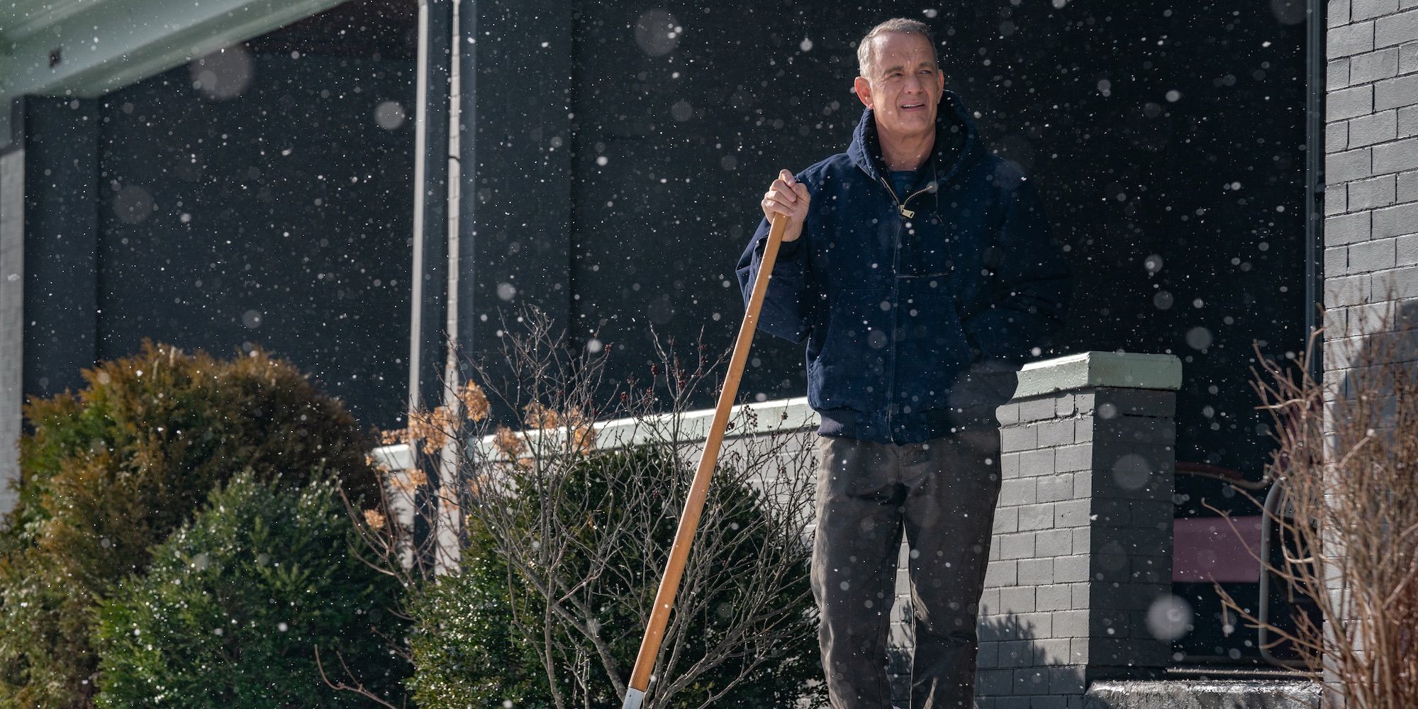 Otto outside his house in A Man Called Otto.