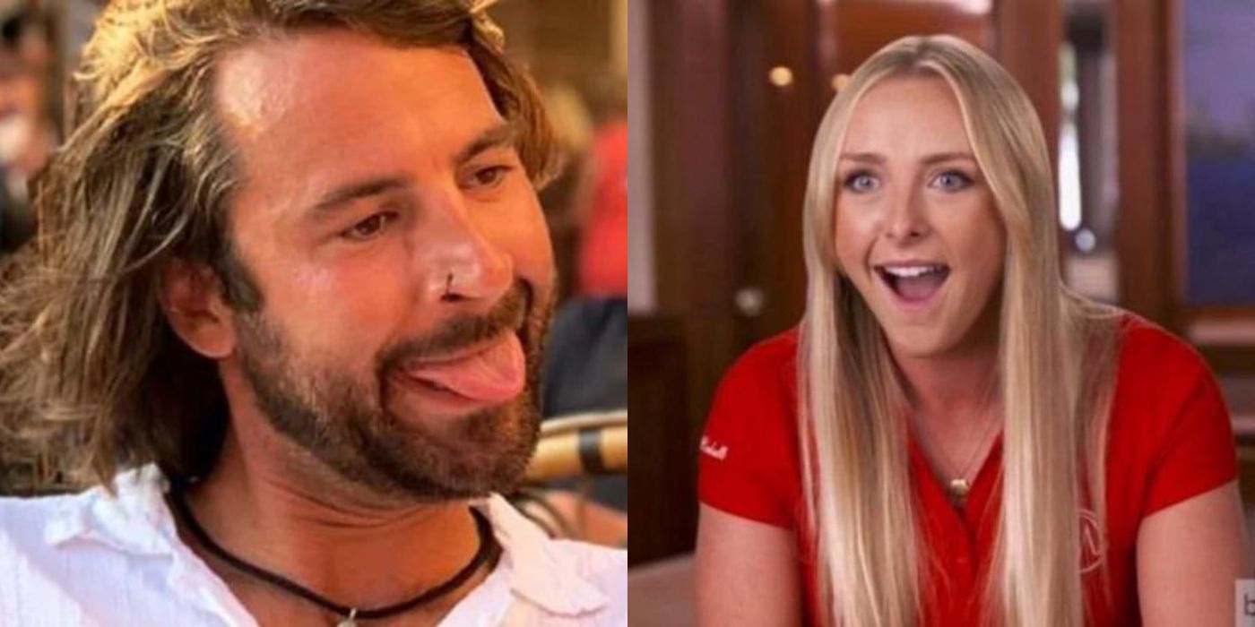 A split image of Below Deck cast members