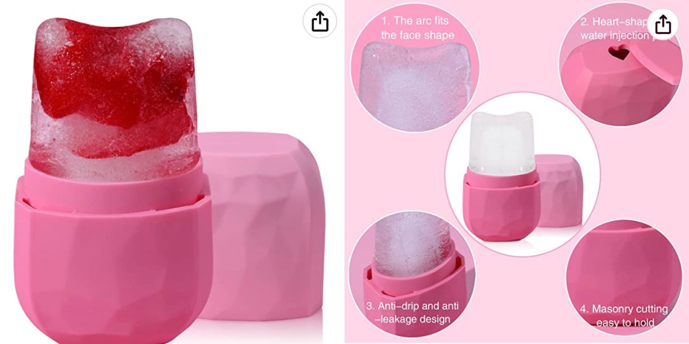 A split image of WMKGG Ice Roller