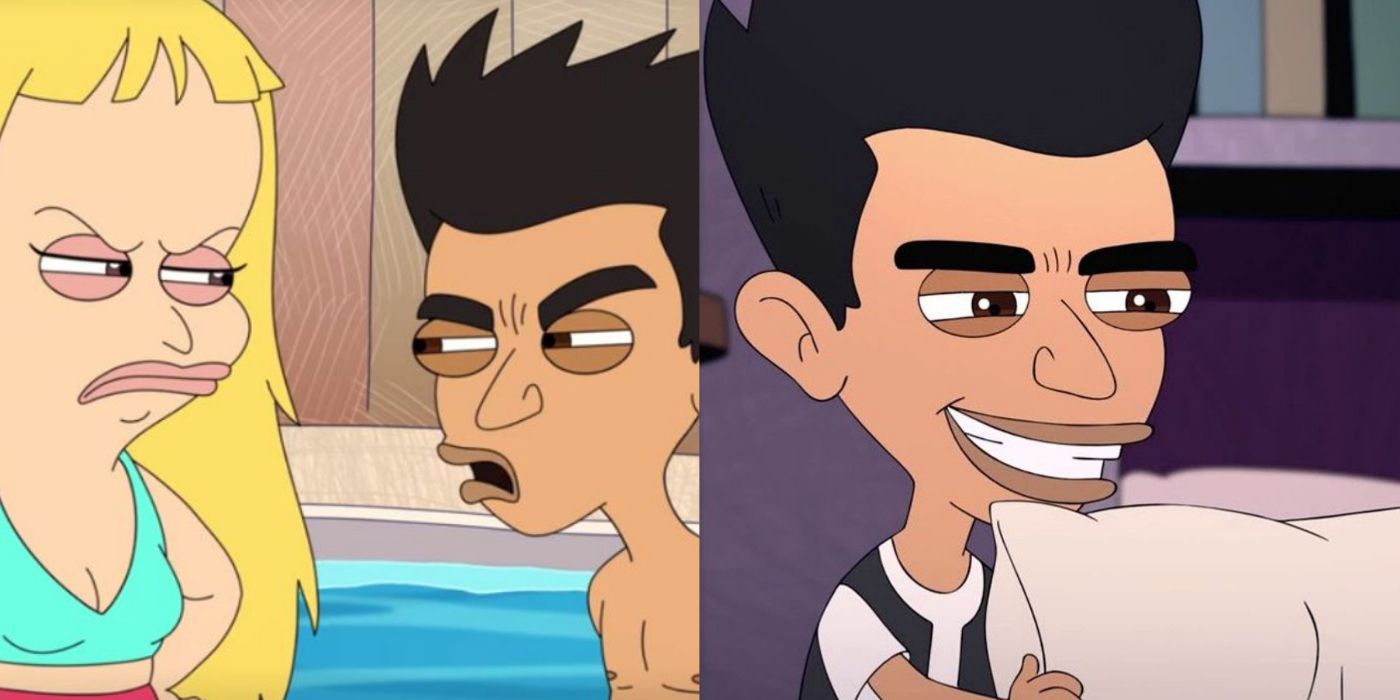 A split screen for Jay from Big Mouth.