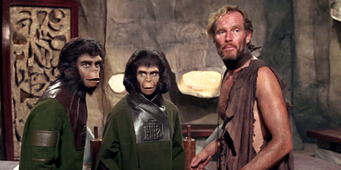 A still from the original Planet of the Apes movie.