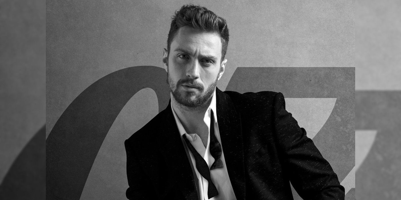 Mock-up of Aaron Taylor-Johnson as James Bond