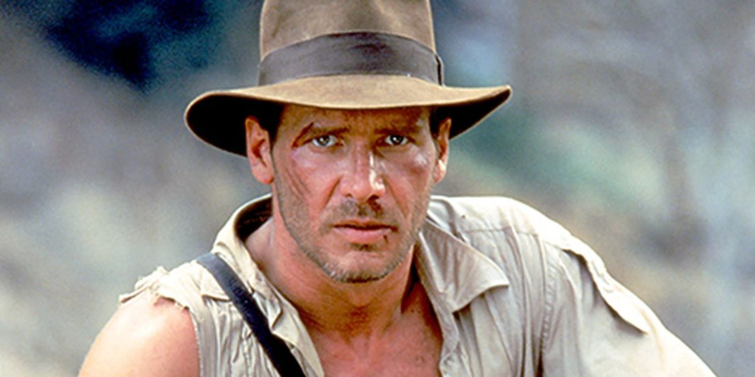 An image of Harrison Ford standing on a bridge in Indiana Jones and The Temple of Doom