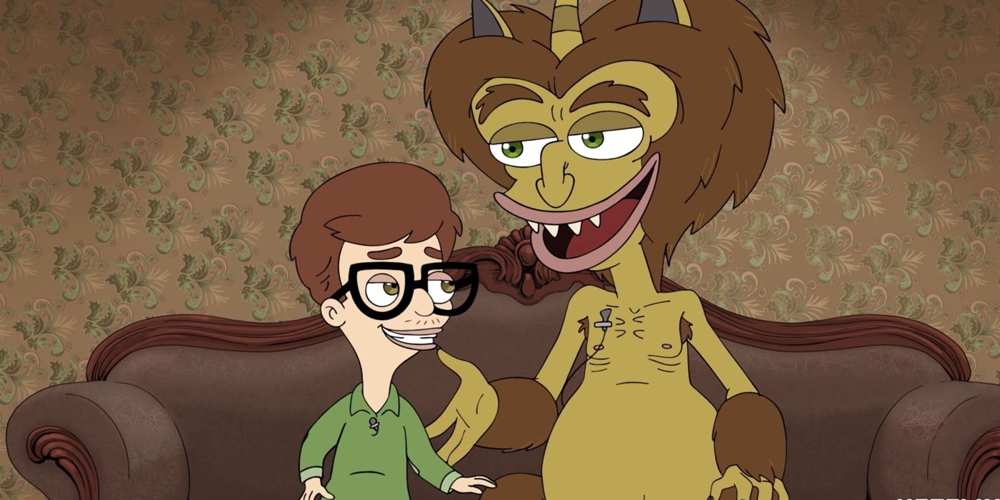 Andrew and Maurice on a couch in Big Mouth