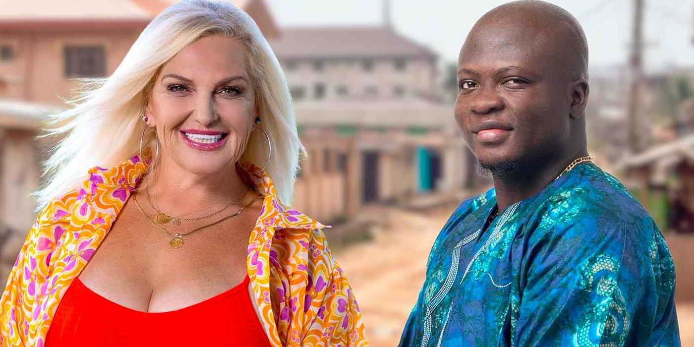 90 Day Fiance's Angela Deem and Michael Ilesanmi smile in colorful outfits