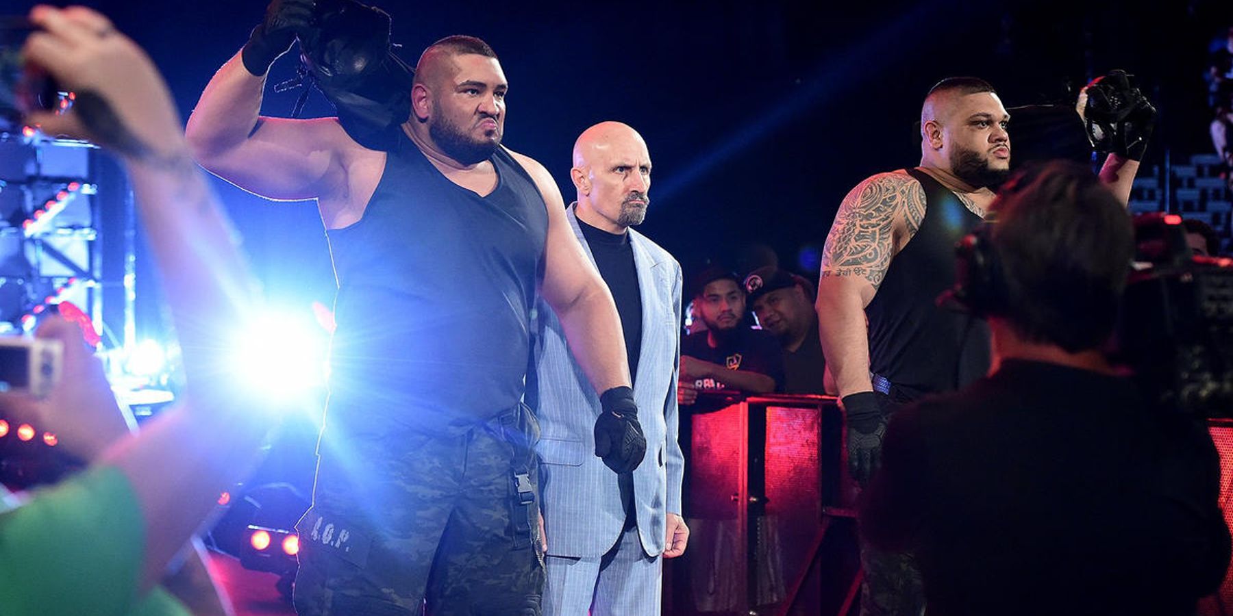 The Authors of Pain make their entrance during an episode of NXT, just before their call up to WWE's main roster.