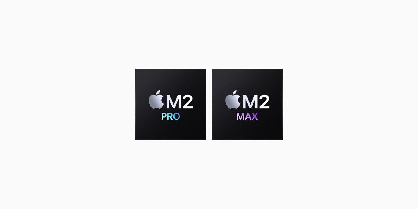 Photo of the Apple M2 Pro and M2 Max chips on a white background