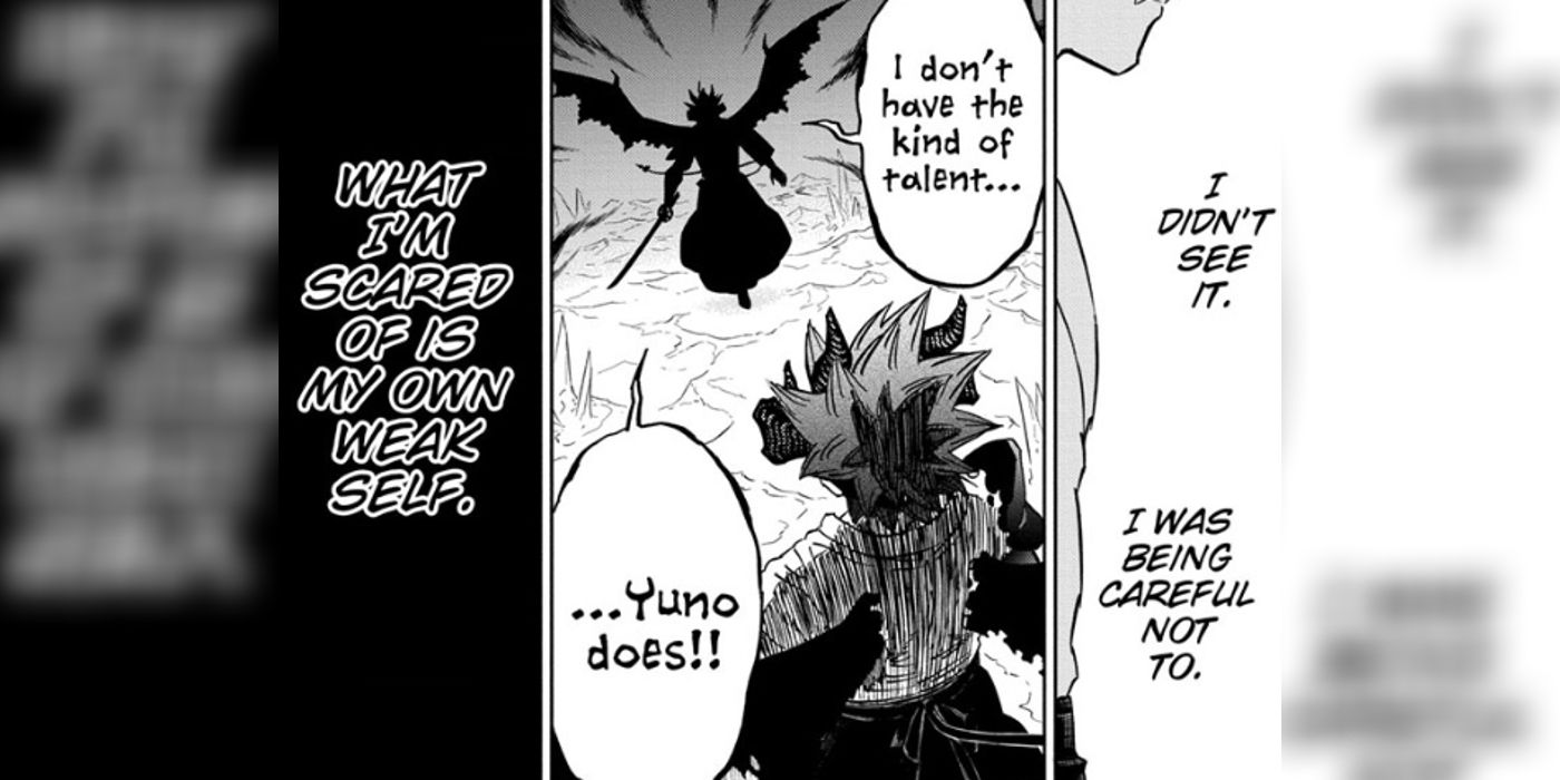 Asta diz que não tem os mesmos talentos que Yuno no capítulo 348 de Black Clover