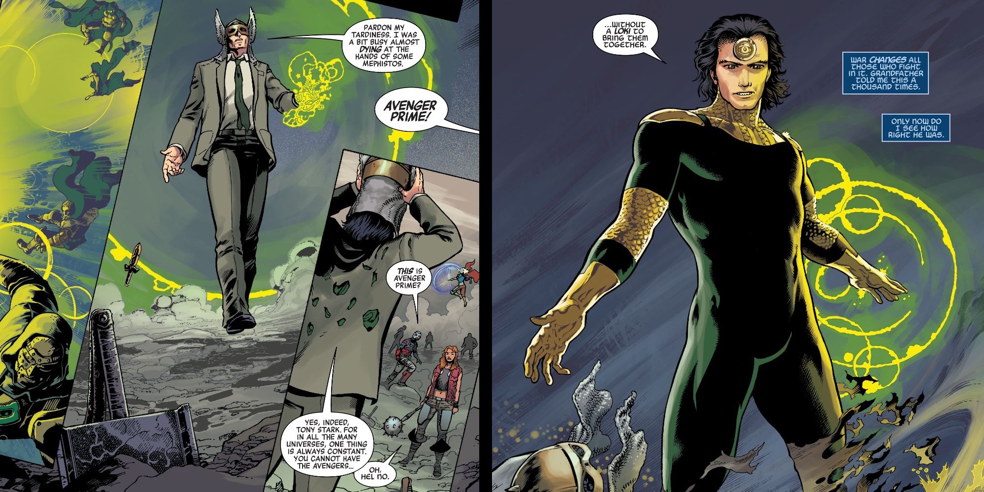 Avenger Prime revelou ser Loki em Avengers Forever # 13