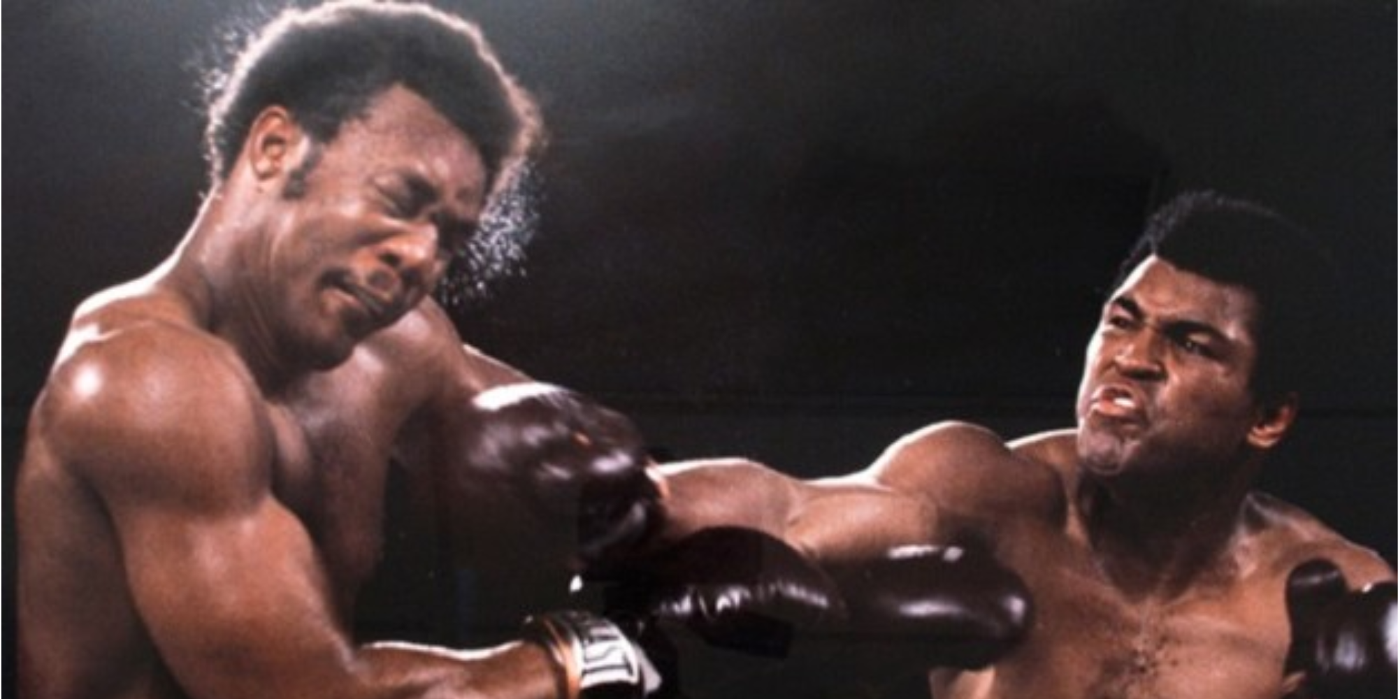Muhammad Ali fighting in When We Were Kings