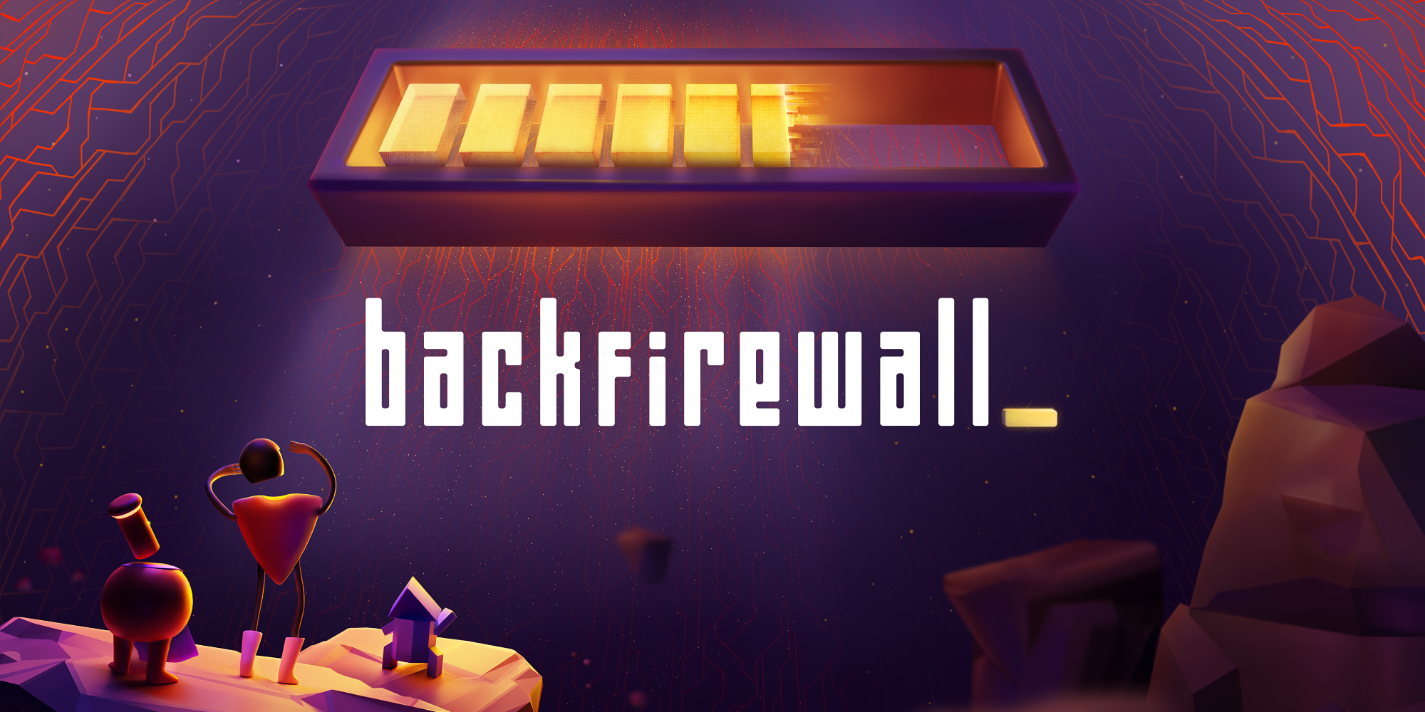 Backfirewall_ Review key art with game title