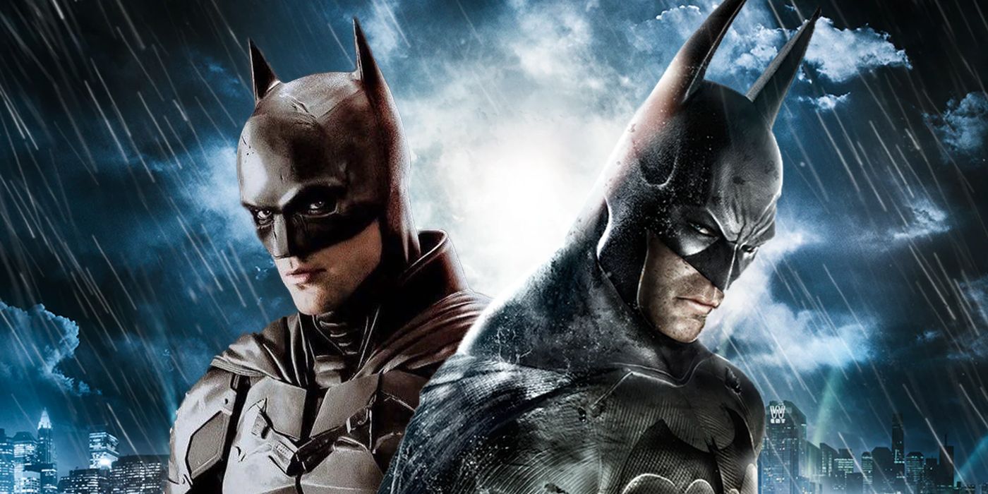 Robert Pattinson&rsquo;s Batman alongside Kevin Conroy&rsquo;s version of the character from the Batman: Arkham games