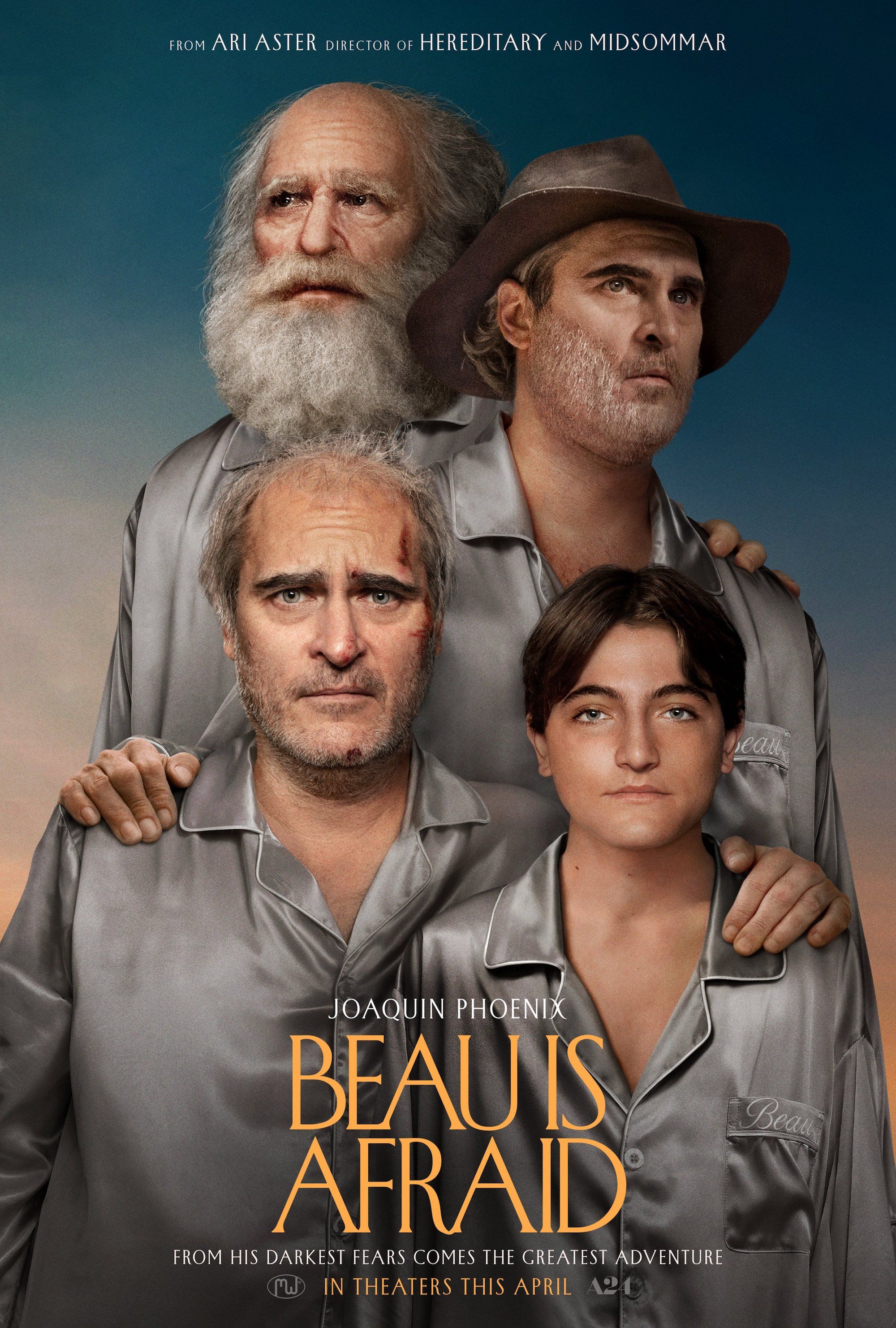 Joaquin Phoenix Ages From Young Boy To Old Man In Beau Is Afraid Poster
