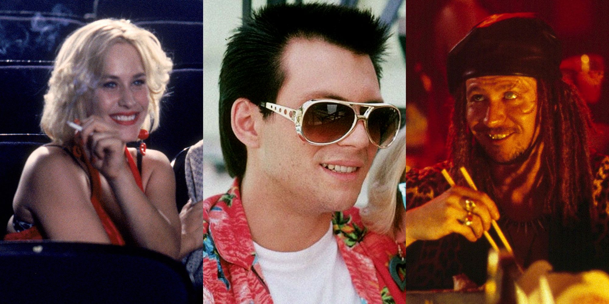 Split image of Patricia Arquette, Christian Slater and Gary Oldman in True Romance
