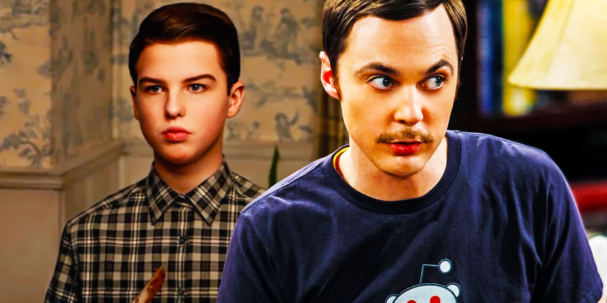 Big bang theory Sheldon mustache Young Sheldon