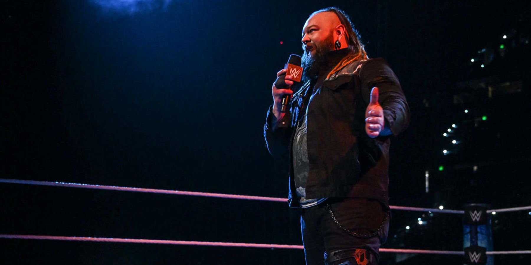 Bray Wyatt cuts a promo to build up his match with LA Knight at WWE Royal Rumble.