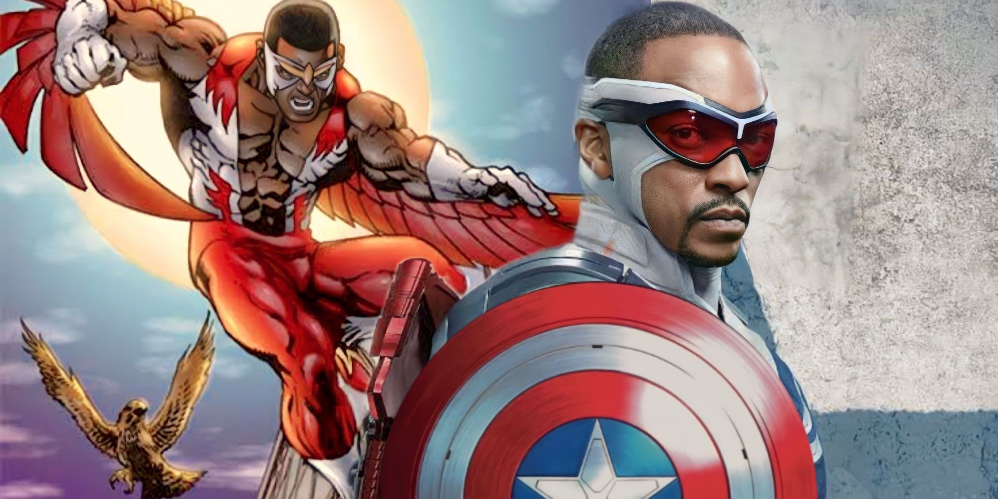 Sam Wilson's Falcon in Comics and Anthony Mackie in Captain America 4