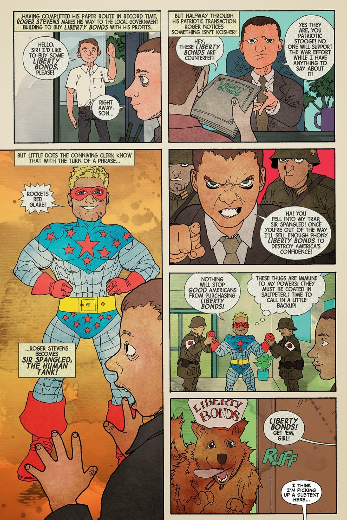 História em quadrinhos original do Capitão América.