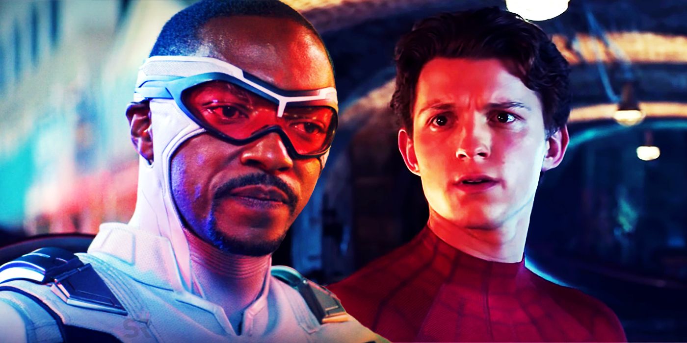 Anthony Mackie as Sam and Tom Holland as Peter Parker in the MCU