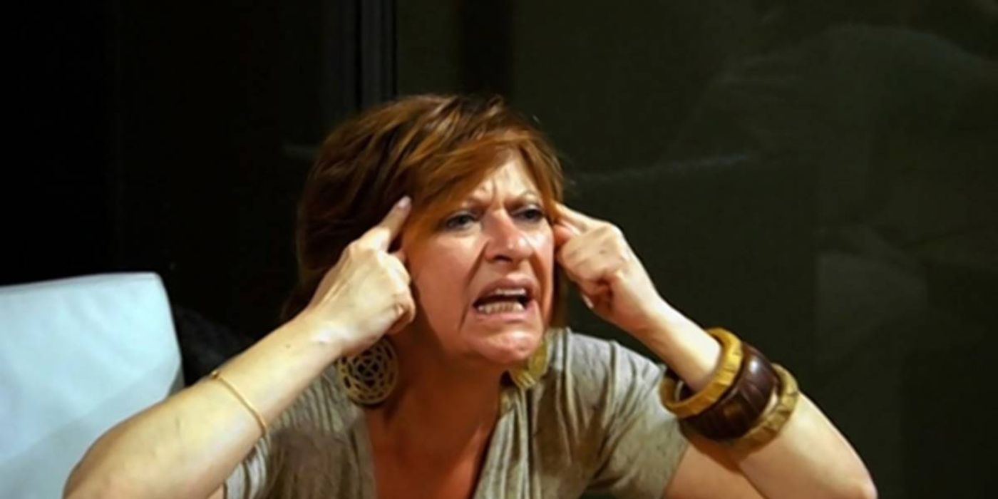 Caroline arguing with someone on RHONJ