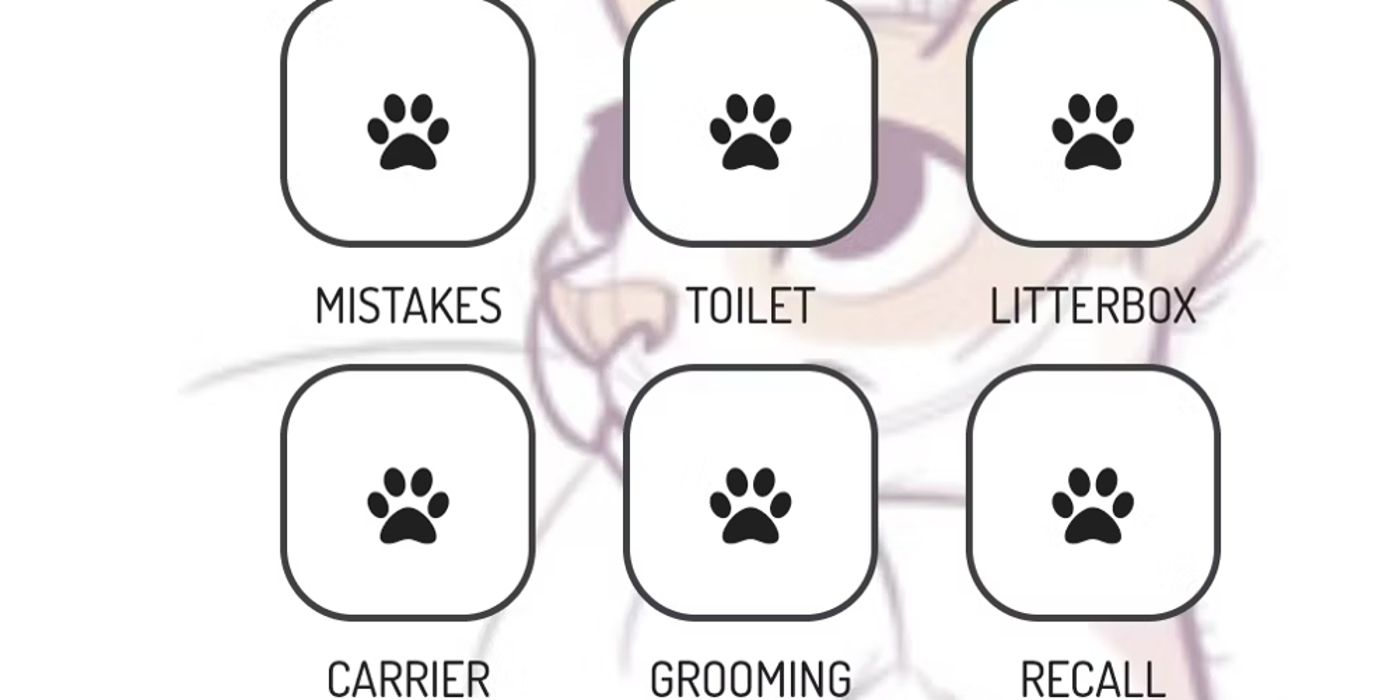 A Cat Training app page is displayed