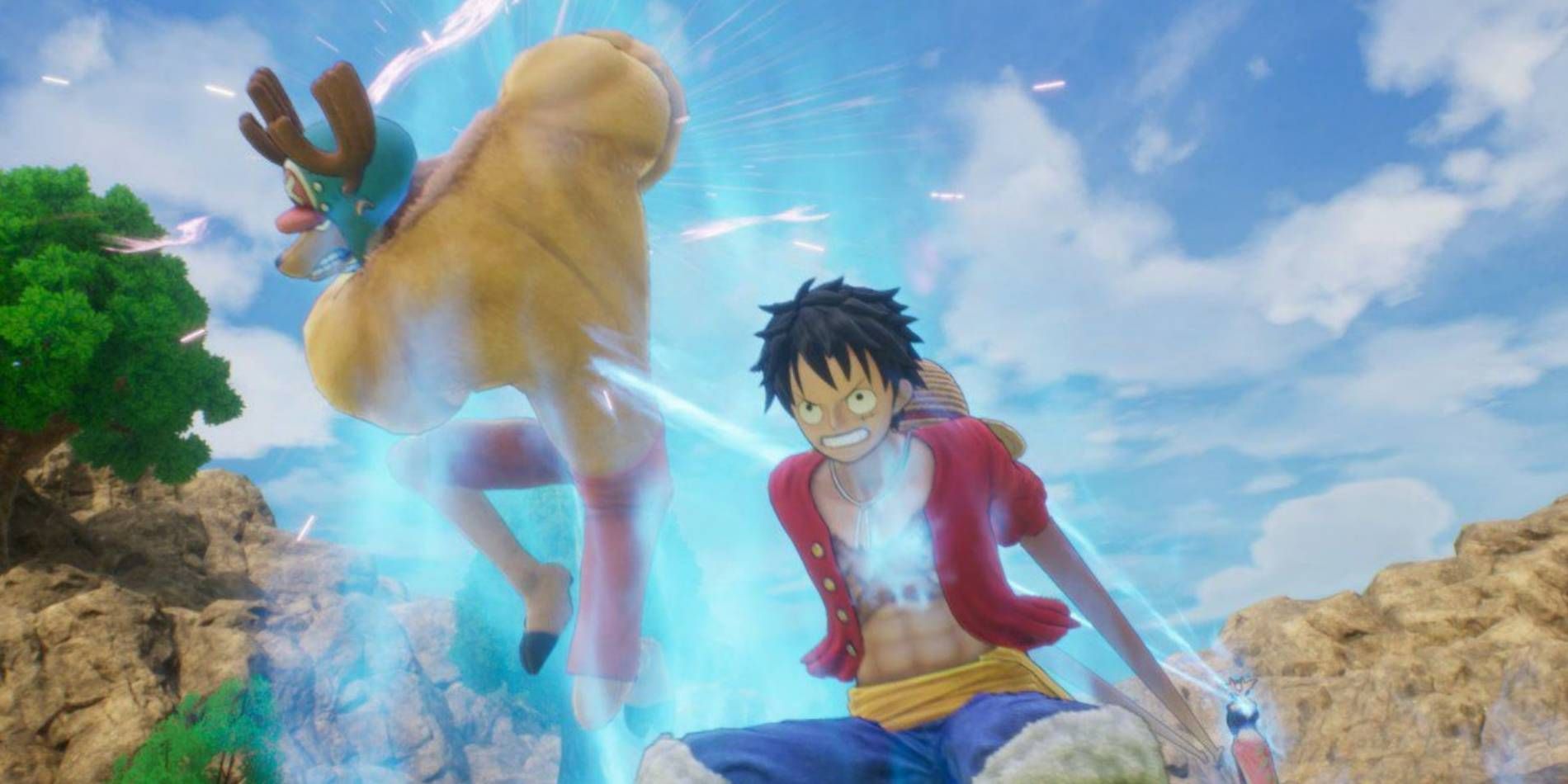 One Piece Odyssey Luffy y Chopper se unen Ataque especial utilizado a través de aumentos de nivel de carga de bonos