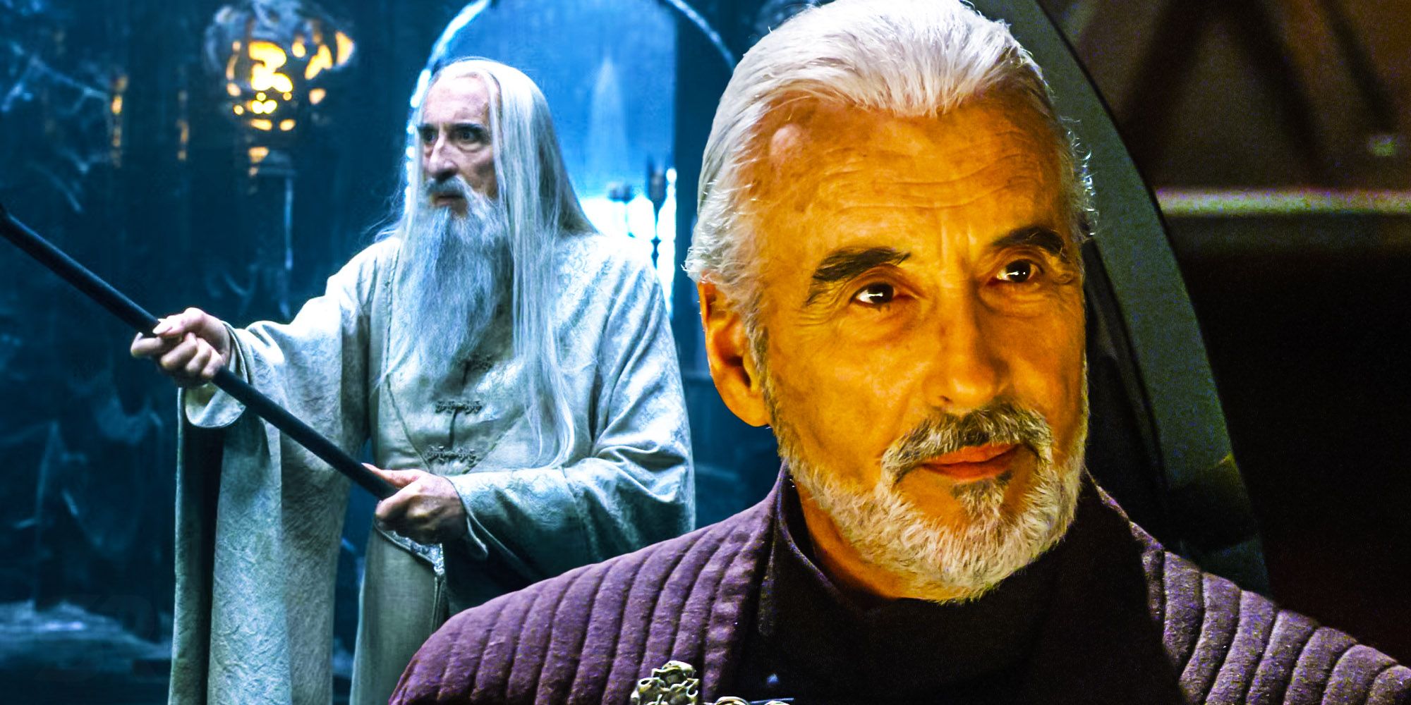 Christopher Lee played Saruman in Lord of the Rings