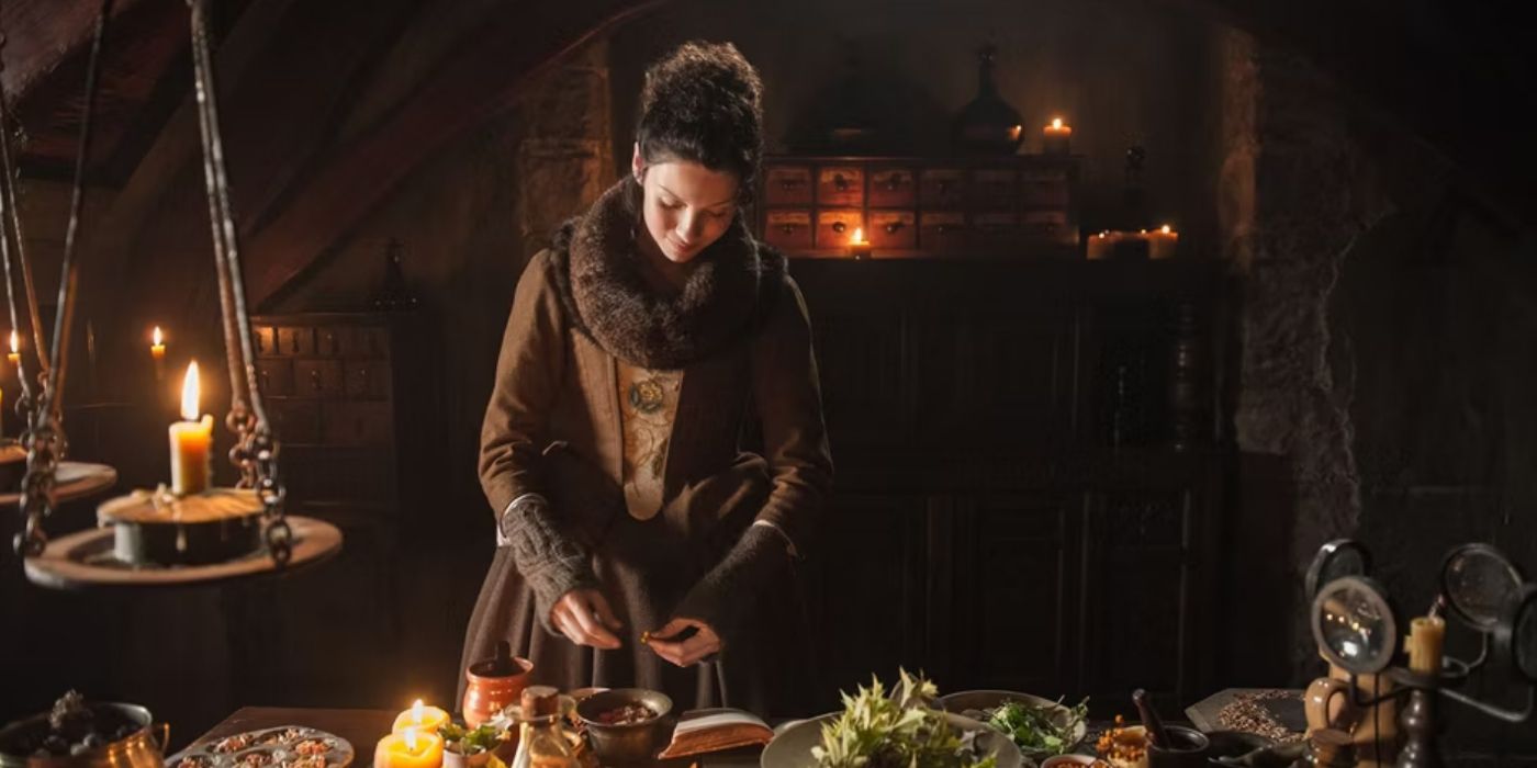 Claire as a healer in Outlander.
