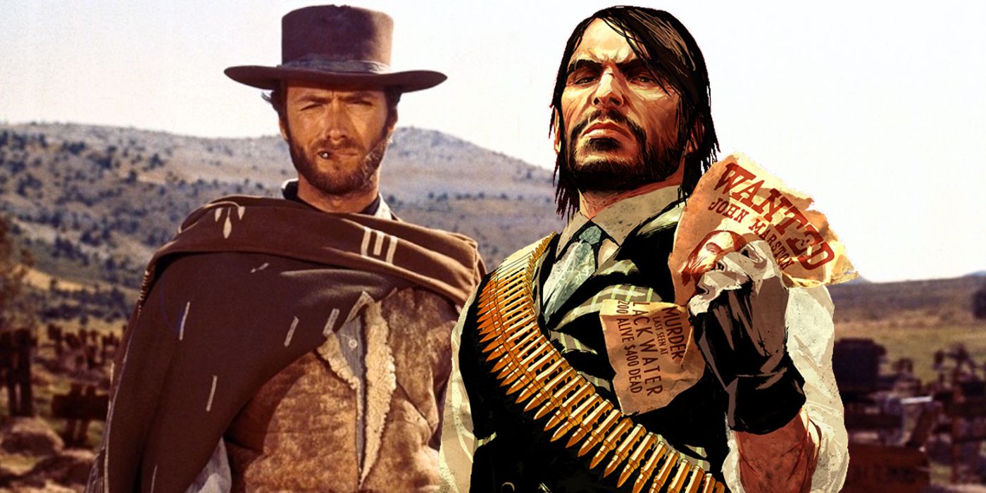 John Marston from Red Dead Redemption and Clint Eastwood as Blondie in The Good, The Bad and The Ugly