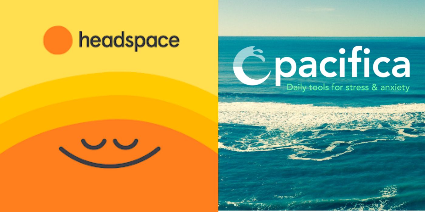 Headspace app logo and Pacifica logo.