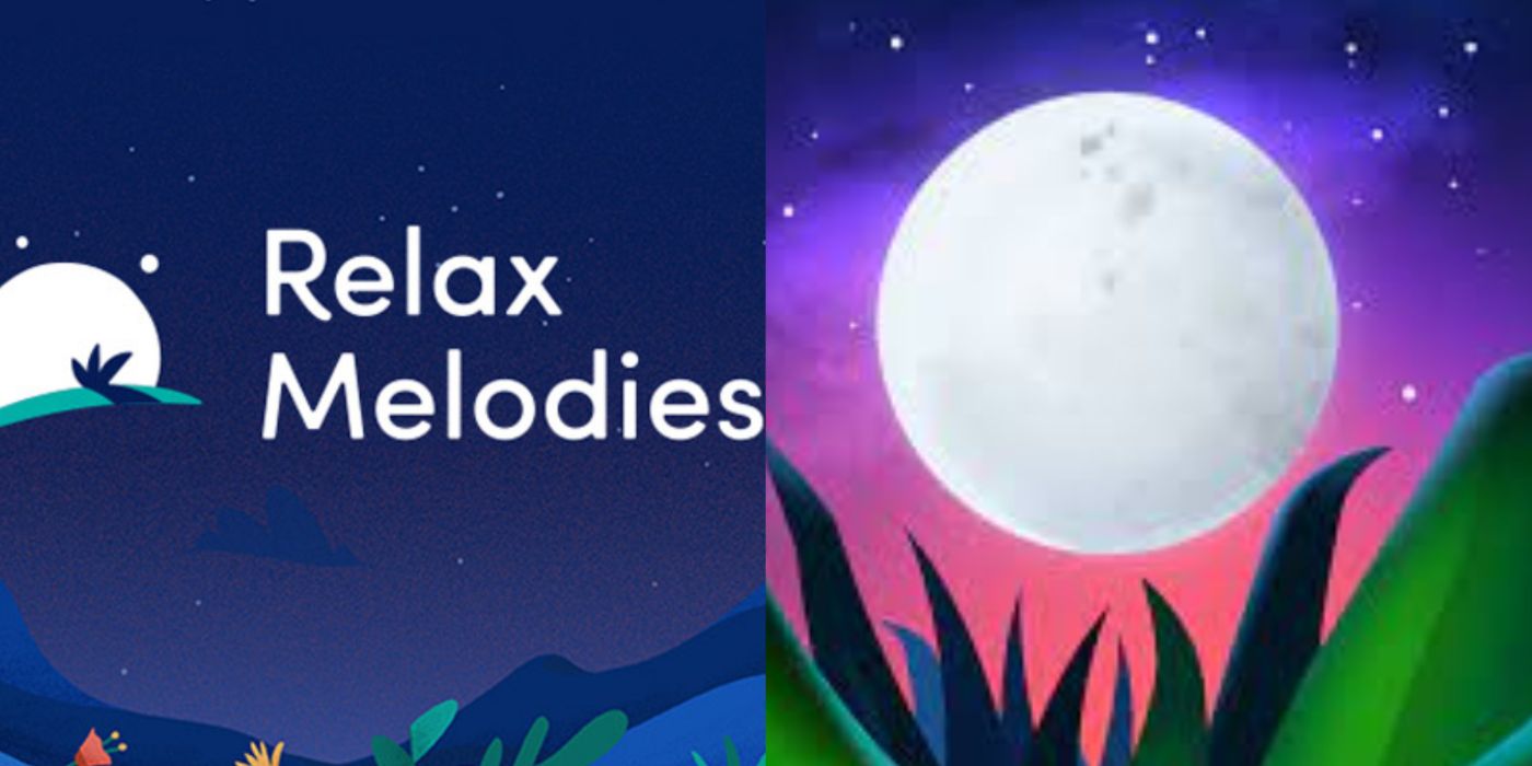 Split Image Relax Melodies App Title Screen and Logo