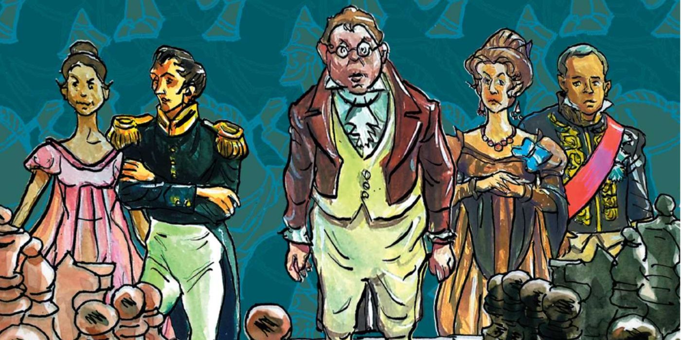 Capa de graphic novel recortada de guerra e paz