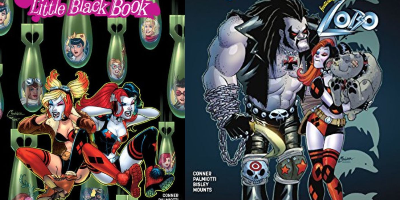 Split Image Harley Quinn's little black book covers