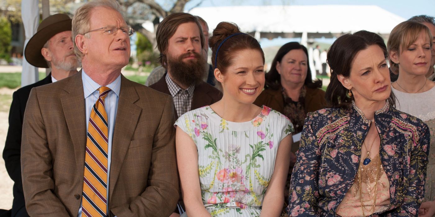 Erin and her parents at a wedding in The Office